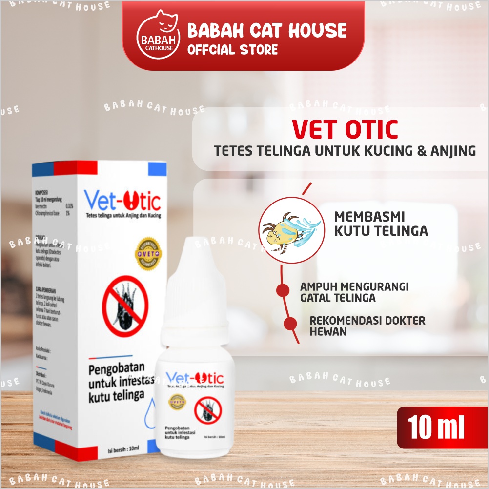 Vet Otic Obat Tetes Kutu Earmites Telinga Kuping Kucing Anjing Murah