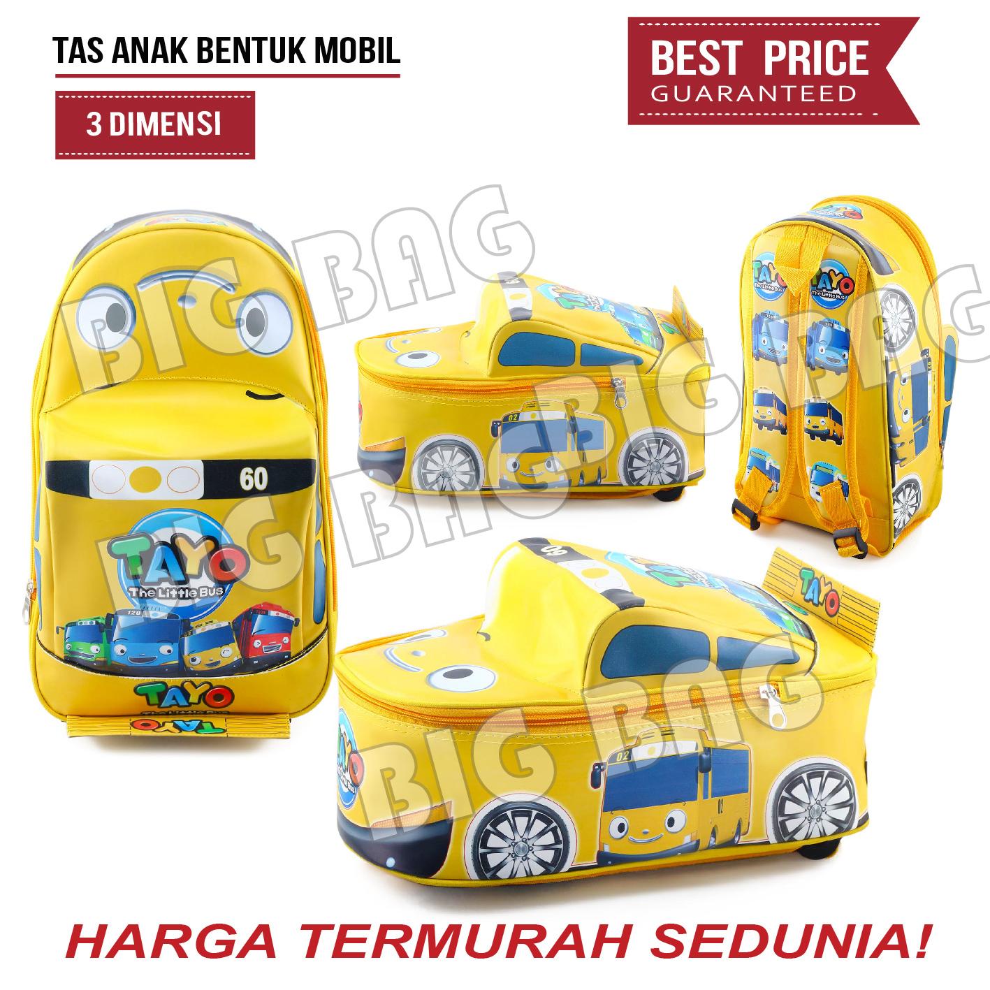 Tas Ransel Anak Laki Laki Karakter  - Tayo - Bentuk Mobil - Tas Ransel Sekolah Anak TK Tas Mobil On The Road School Bag Tas Sekolah Anak - Promo Diskon Termurah Terlaris Terbaru Best Seller