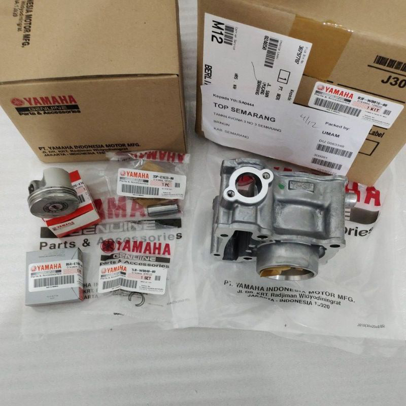 Cylinder blok bureng buring plus piston seher Boring Piston set YAMAHA