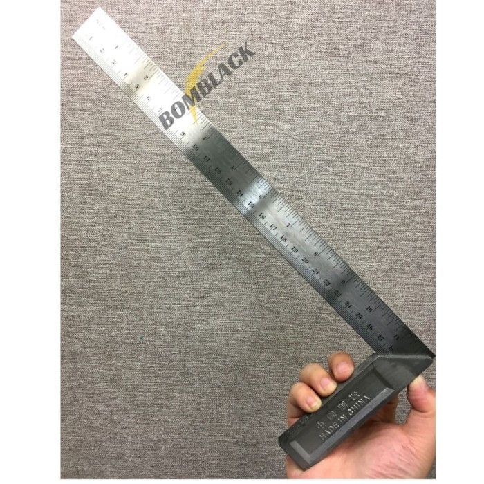 Siku Ruler Penggaris siku 30cm Siku Tukang 12 inch Angle Ruler 90 Derajat ATS ...