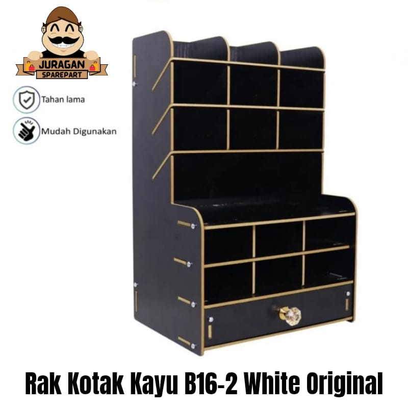 RAK KOTAK KAYU SPAREPART HP B162 TEMPAT PENYIMPANAN MULTIFUNGSI