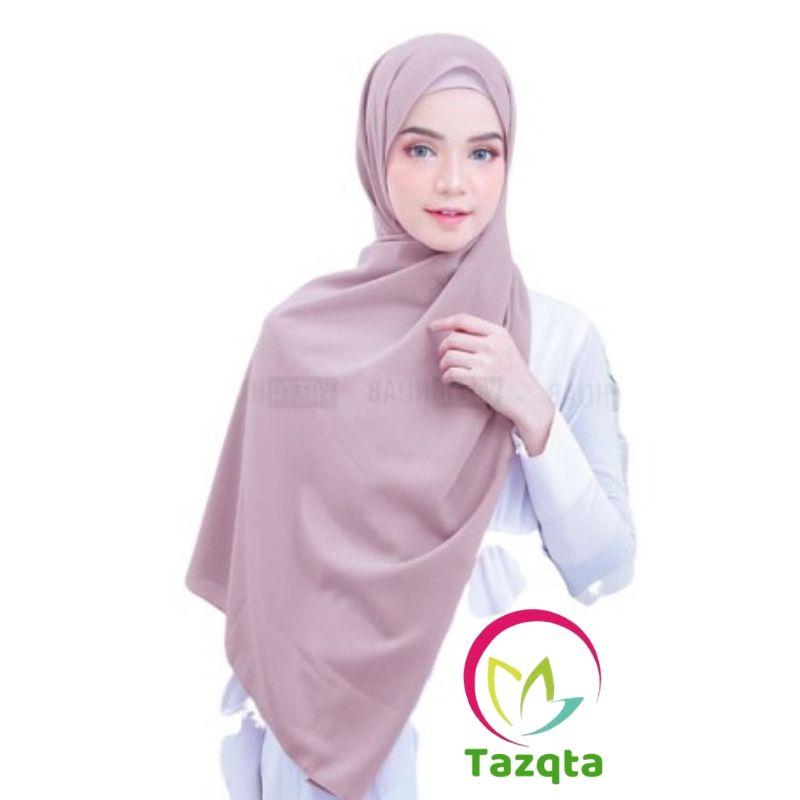 TAZQTA - Pashmina Diamond Georgette / Pashmina Populer / Hijab Pashmina / Jilbab Pasmina / Kerudung Pashmina / Pashmina Sabyan / Pashmina Hits Khimar Jilbab Instan Mat Tebal Uk 180 X 75