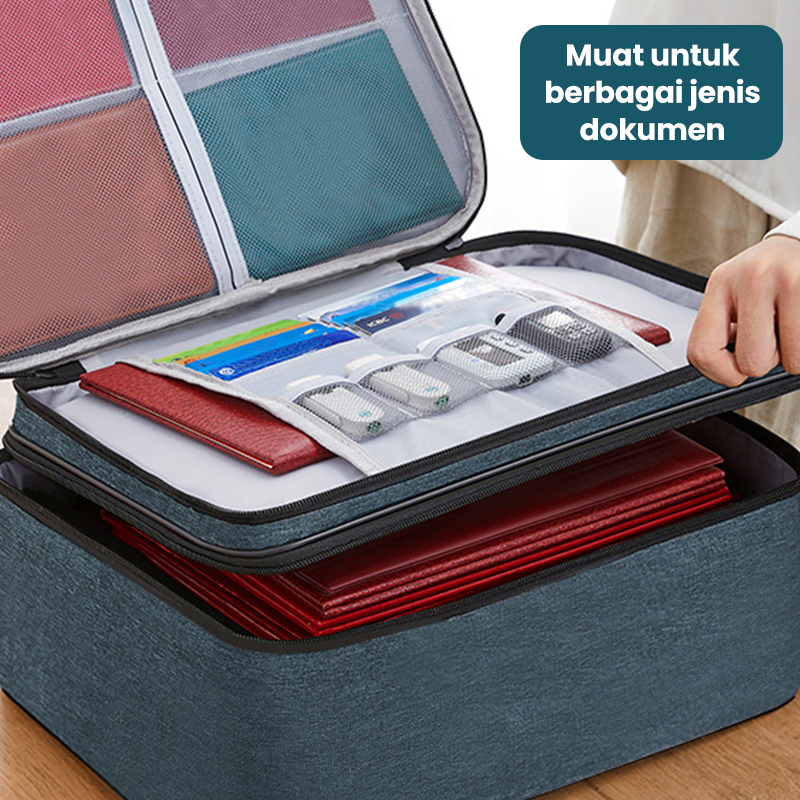 Inaso Tas Dokumen Tempat Penyimpanan File Sertifikat Travel Bag