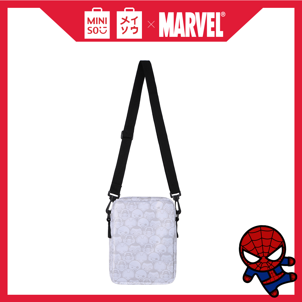 MINISO Marvel Tas Selempang Vertikal Crossbody Shoulder Bag Fashion untuk Sekolah Bepergian