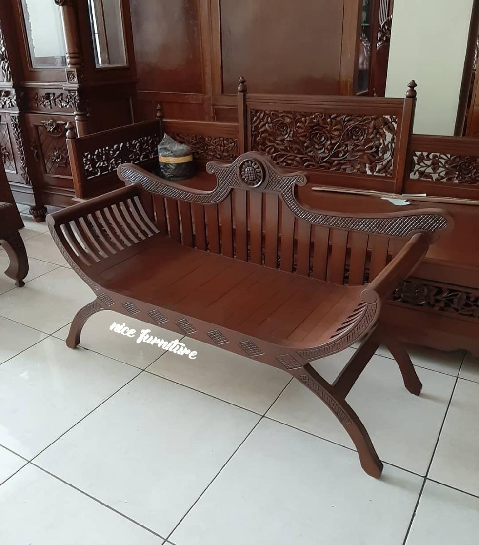 kursi sofa / bangku / bale bale yuyu sandaran jati | lazada indonesia