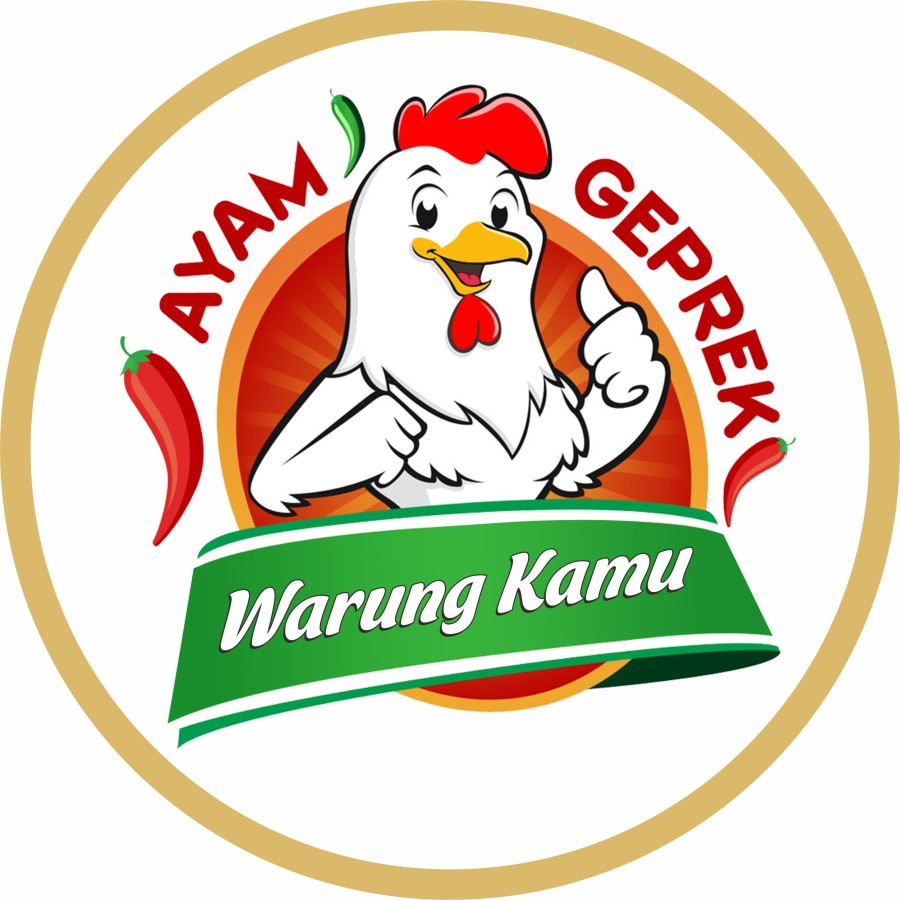 STIKER VINYL AYAM GEPREK (CUSTOM NAMA KIOS, TULIS DI CHAT/CATATAN ORDER ...