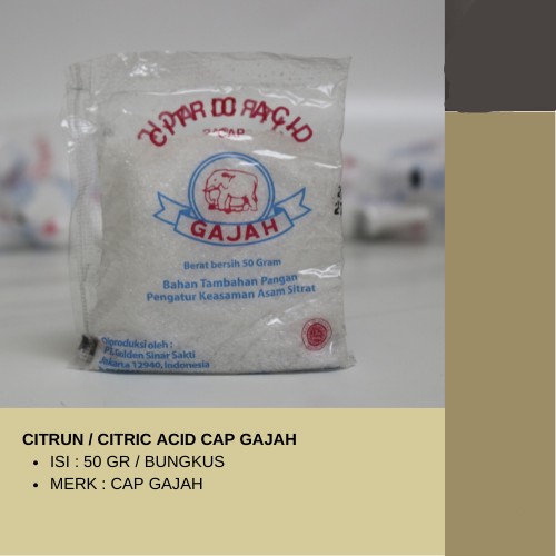 Citric Acid Citrun Cap Gajah Gram Lazada Indonesia