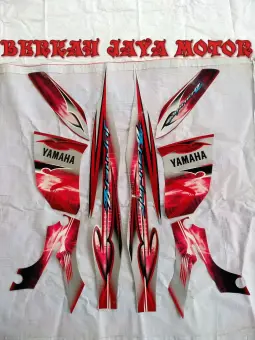 Stiker Striping Yamaha Jupiter Z Burung Hantu Silver Merah Tahun