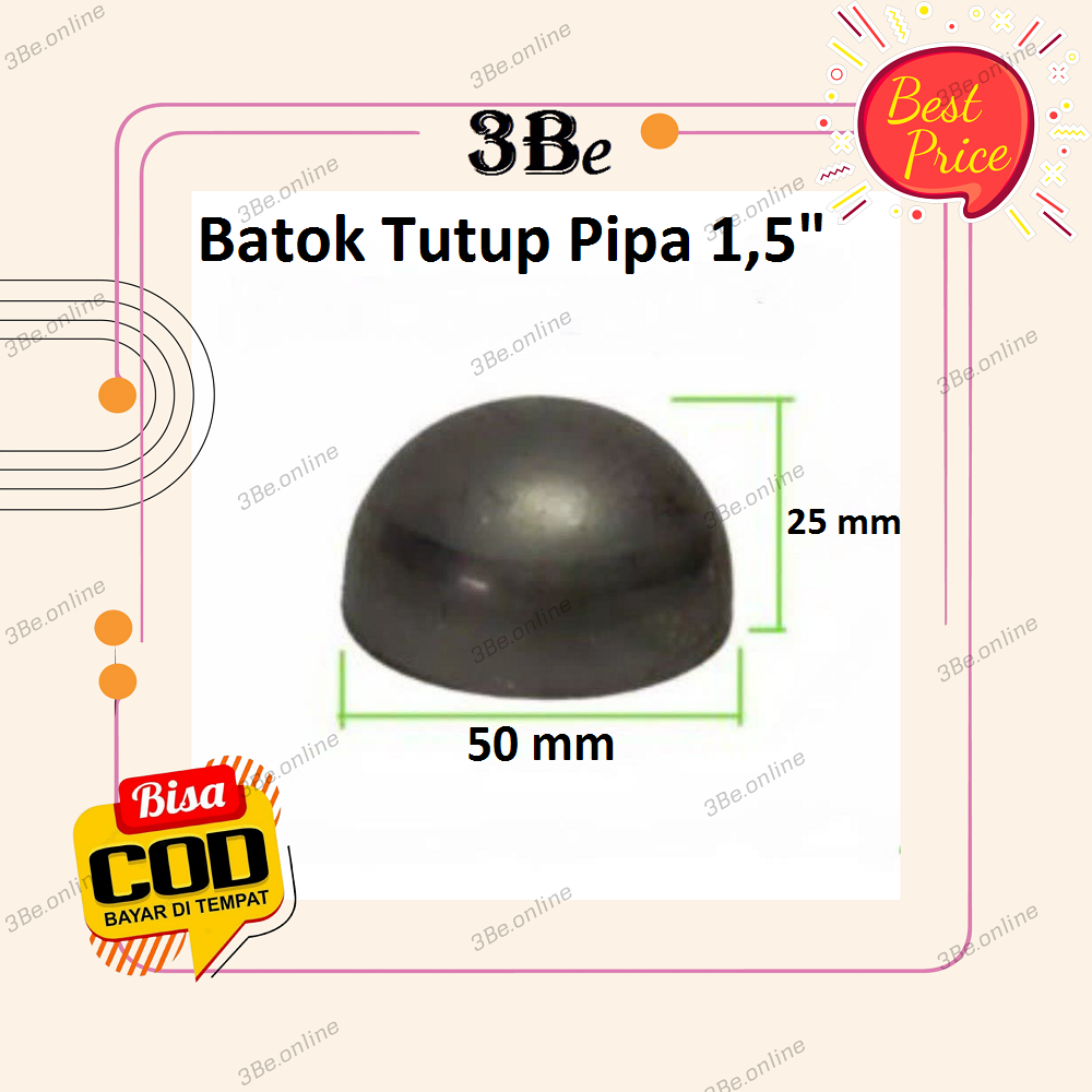 Batok tutup pipa dop pipa ukuran 1½ besi plat Aksesoris ornamen pintu ...