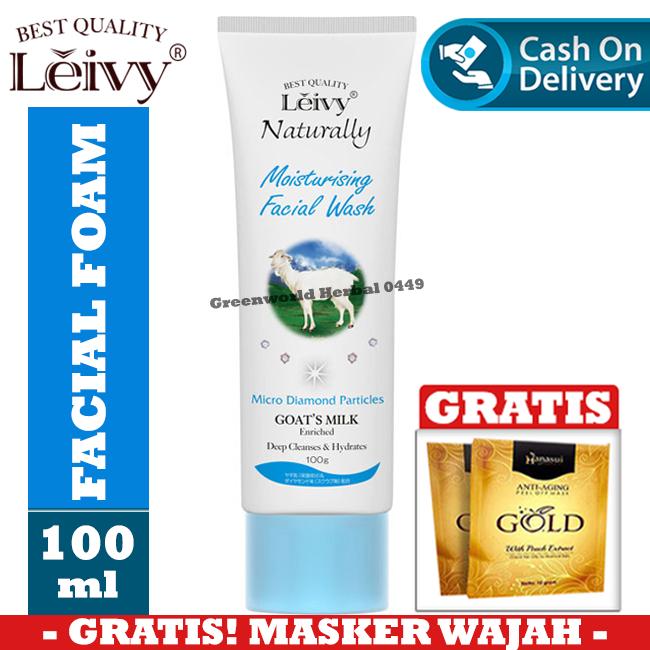 Leivy - Facial Foam Goat's Milk - Original - 100 ml - Pembersih Wajah - Sabun Muka - Facial Wash