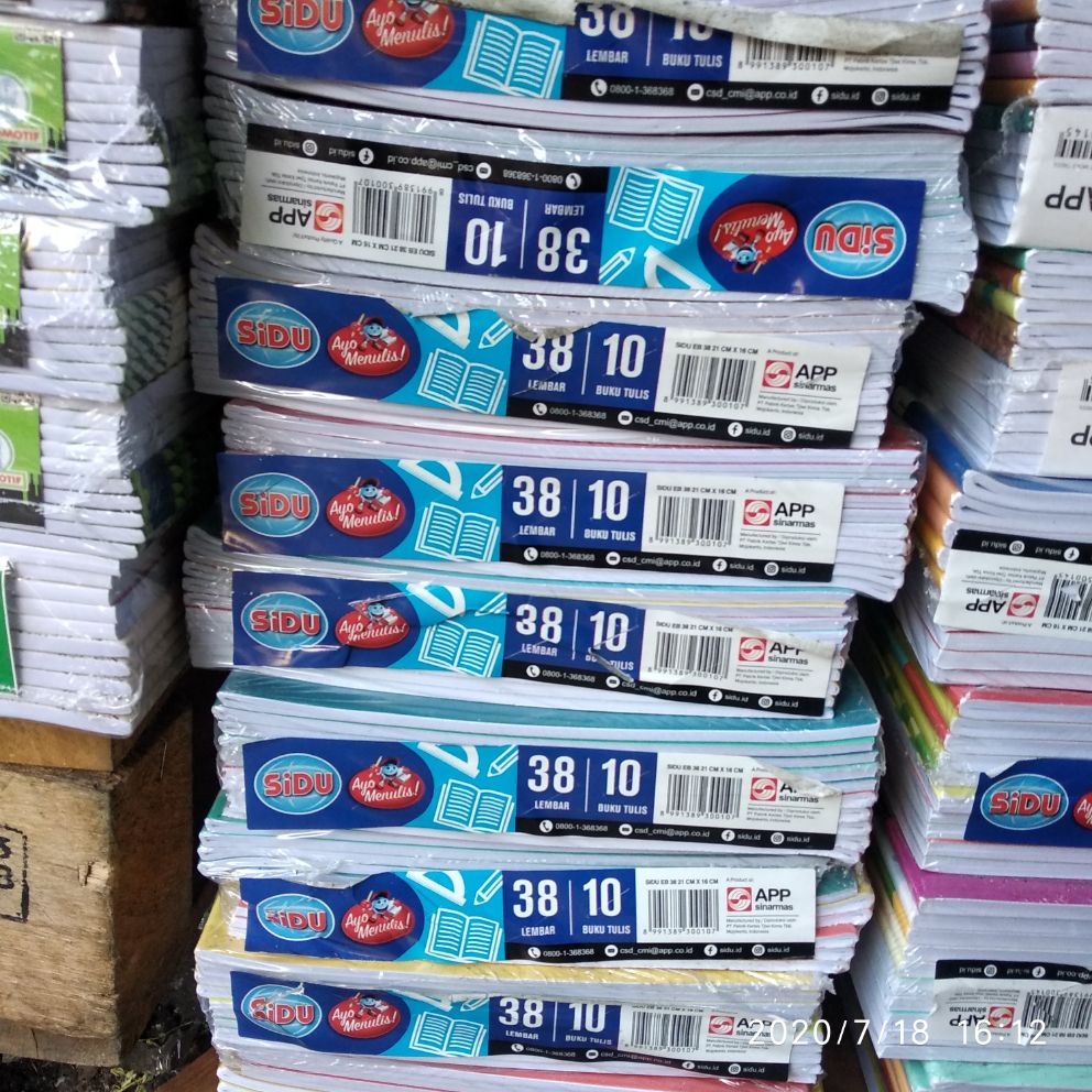 Buku tulis SIDU 38 lembar isi 10 buku harga perpack | Lazada Indonesia