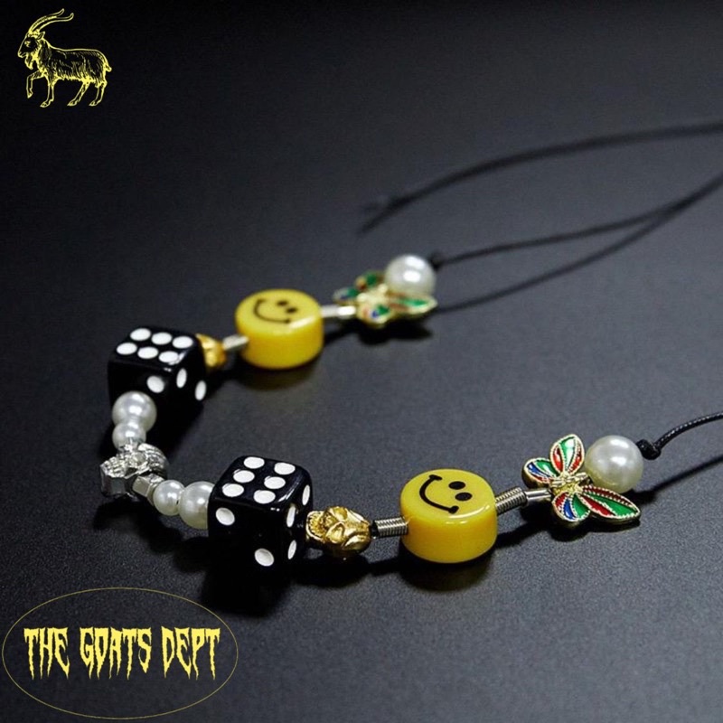 The Goats Dept - Asap Rocky Dice Smiley Skull Necklace / Kalung Dadu ...