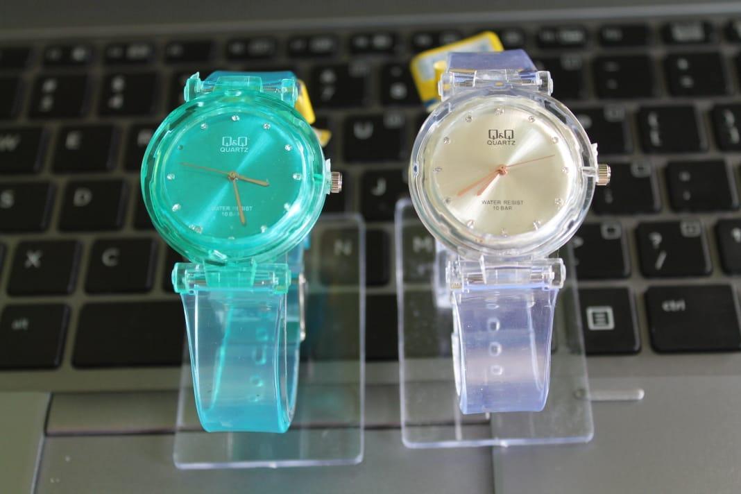 Gani shop-jam jelly transparan terbaru 2019 kaca kristal dengan mank penanda waktu QQ collection-LIMITED EDITION