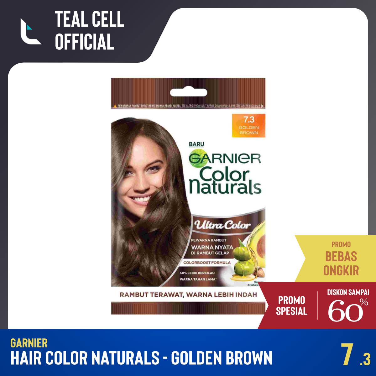 GARNIER SHAMPOO COLOR GOLDEN BROWN COKLAT SACHET 7.3 Lazada Indonesia