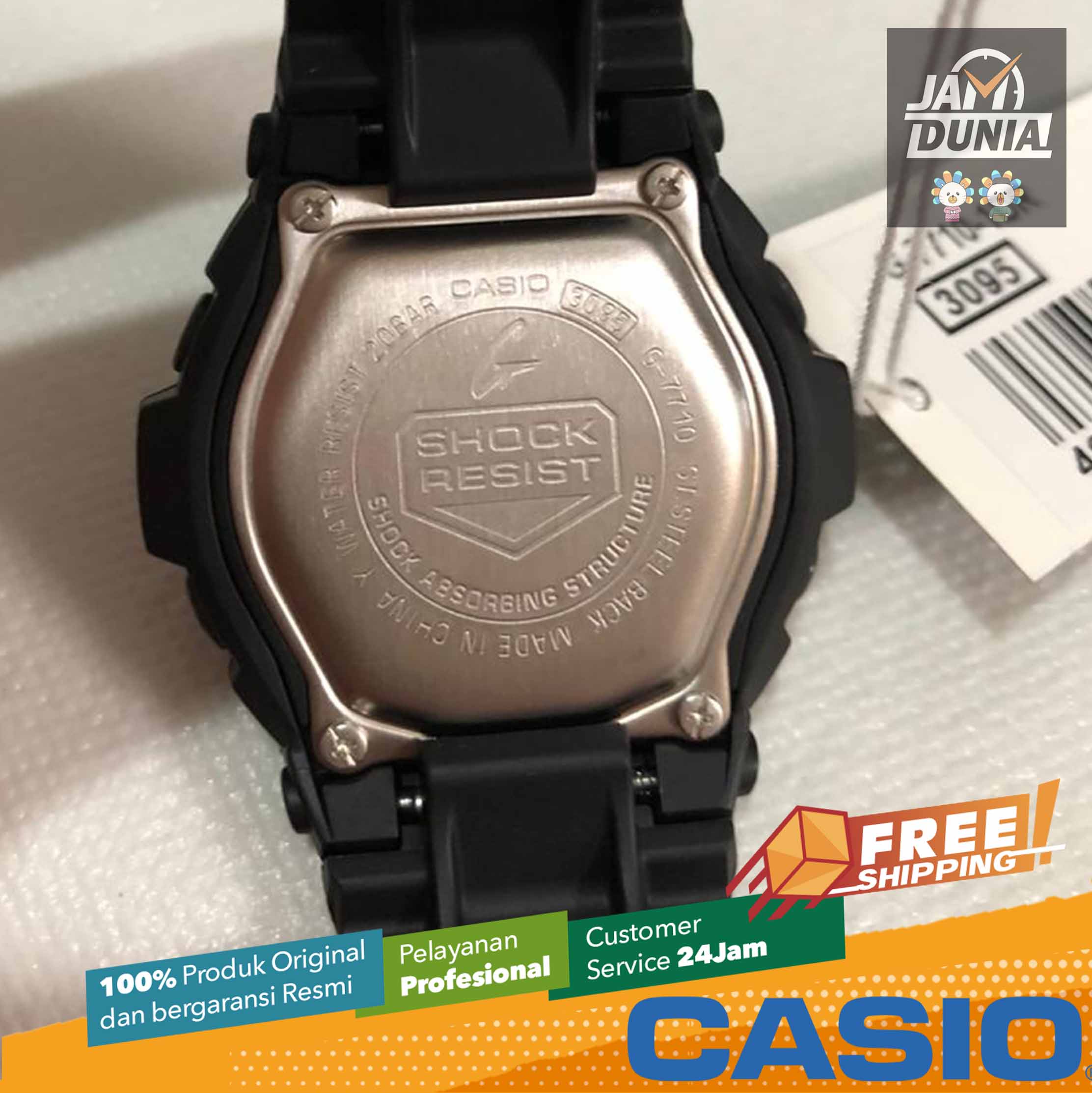 CASIO ORIGINAL CASIO G-Shock G G-7710-1 MEN Hitam Strap