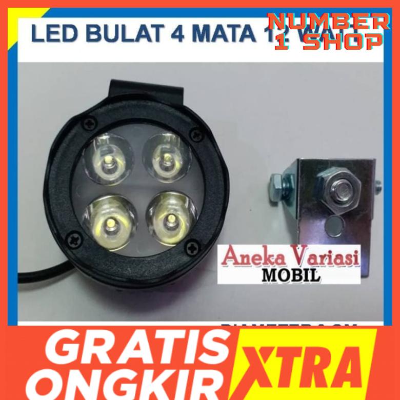 Led Bulat 4 Mata 12 Watt Lampu Variasi Mobil Lampu Sorot Toko Kami Menyediakan Lampu Variasi