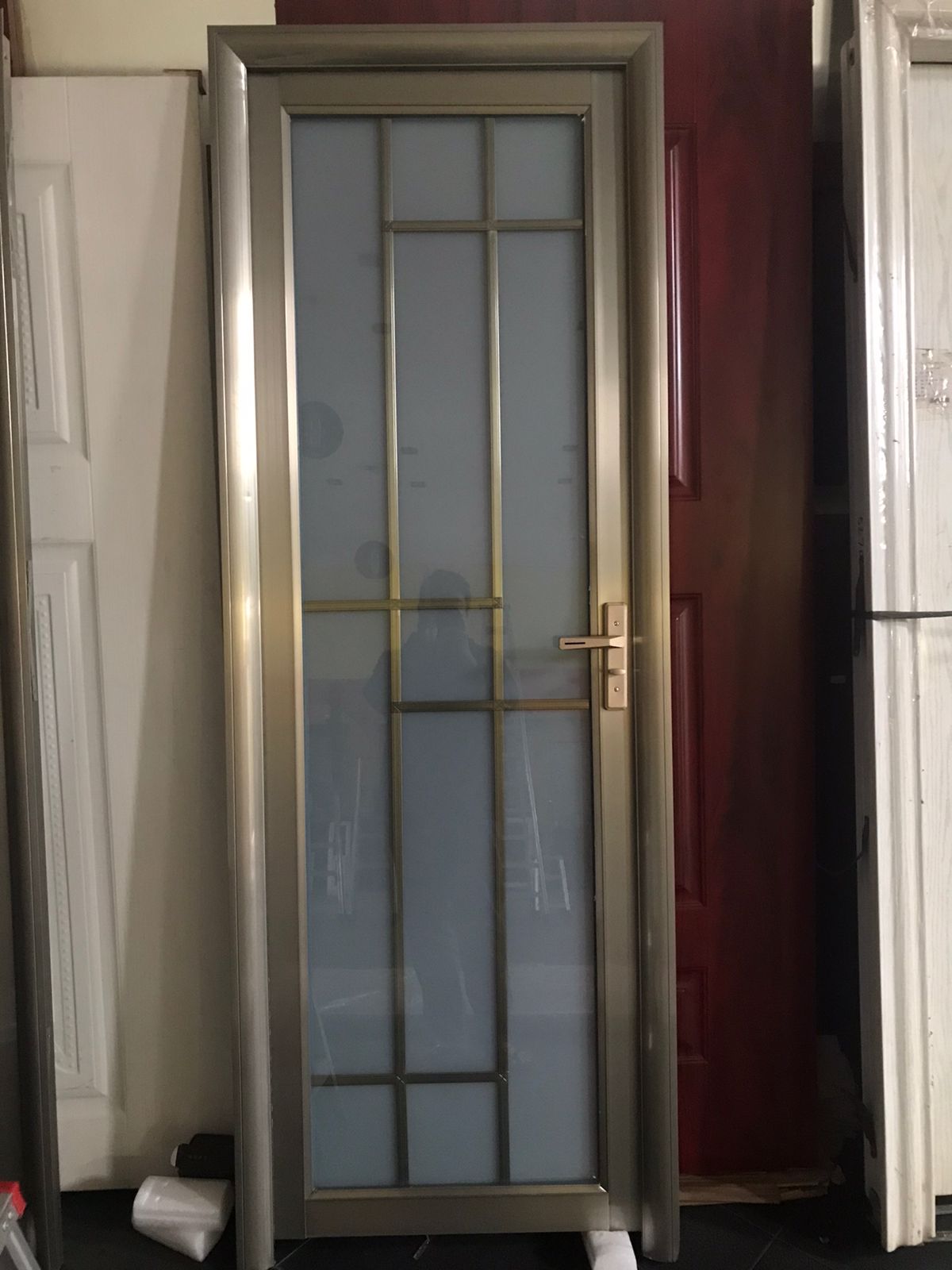 Pintu Full Kaca Alumunium Kamar Mandi Aluminium 200x70cm Modern