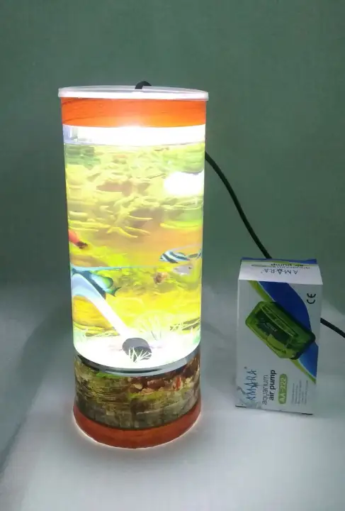 Aquarium Mini Plus Lampu Dan Mesin Aerator Oxygen Lazada Indonesia