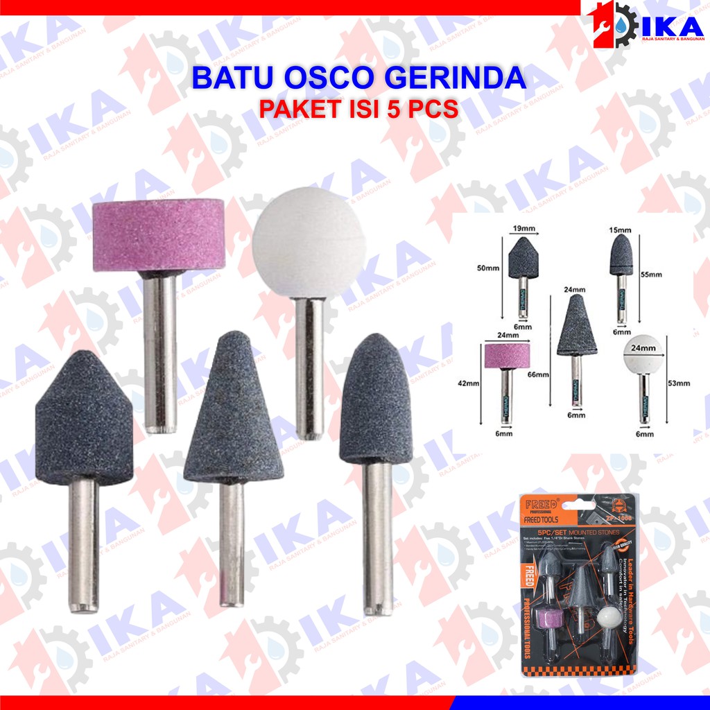 Batu Osco Mata Gerinda Set Bor Mounted Stone Isi Buah Freed Original Zp Batu Baby Set