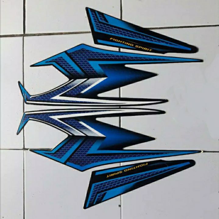 Stiker Striping Lis Motor Rx King Tahun 04 Warna Hitam Biru Standar Lazada Indonesia