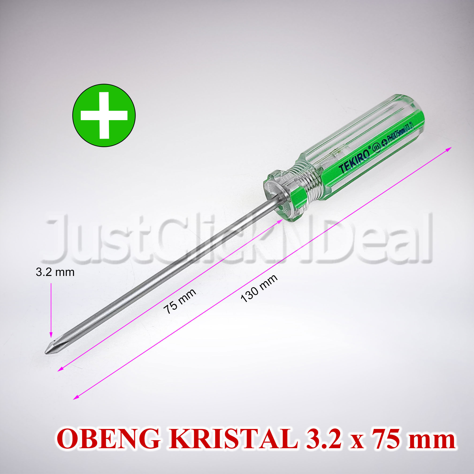 Tekiro Obeng Kristal Plus Minus 3.2 mm Original | Lazada Indonesia