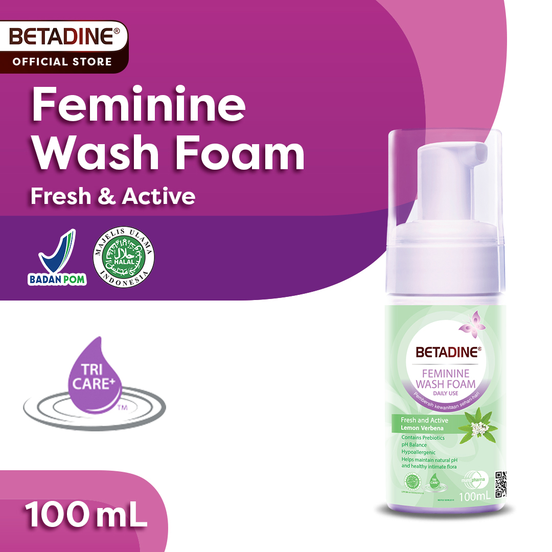 BETADINE FOAM FRESH AND ACTIVE Sabun Pembersih Kewanitaan 100ml
