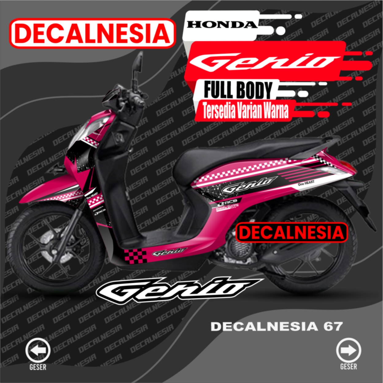 Decal Stiker Motor Honda Genio Decal Genio Stiker Genio Variasi Aksesoris Modifikasi Sticker Genio Full Body Lazada Indonesia