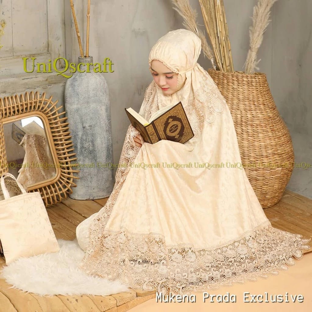 Ramadhan Sale Mukena Lace Keong Prada Sutra Milo Paris Full Embroidery Color Jumbo Mukena