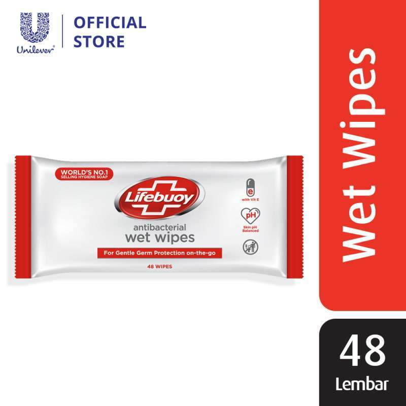 Lifebuoy Anti Bacterial Wet Wipes 48 Lembar Lazada Indonesia