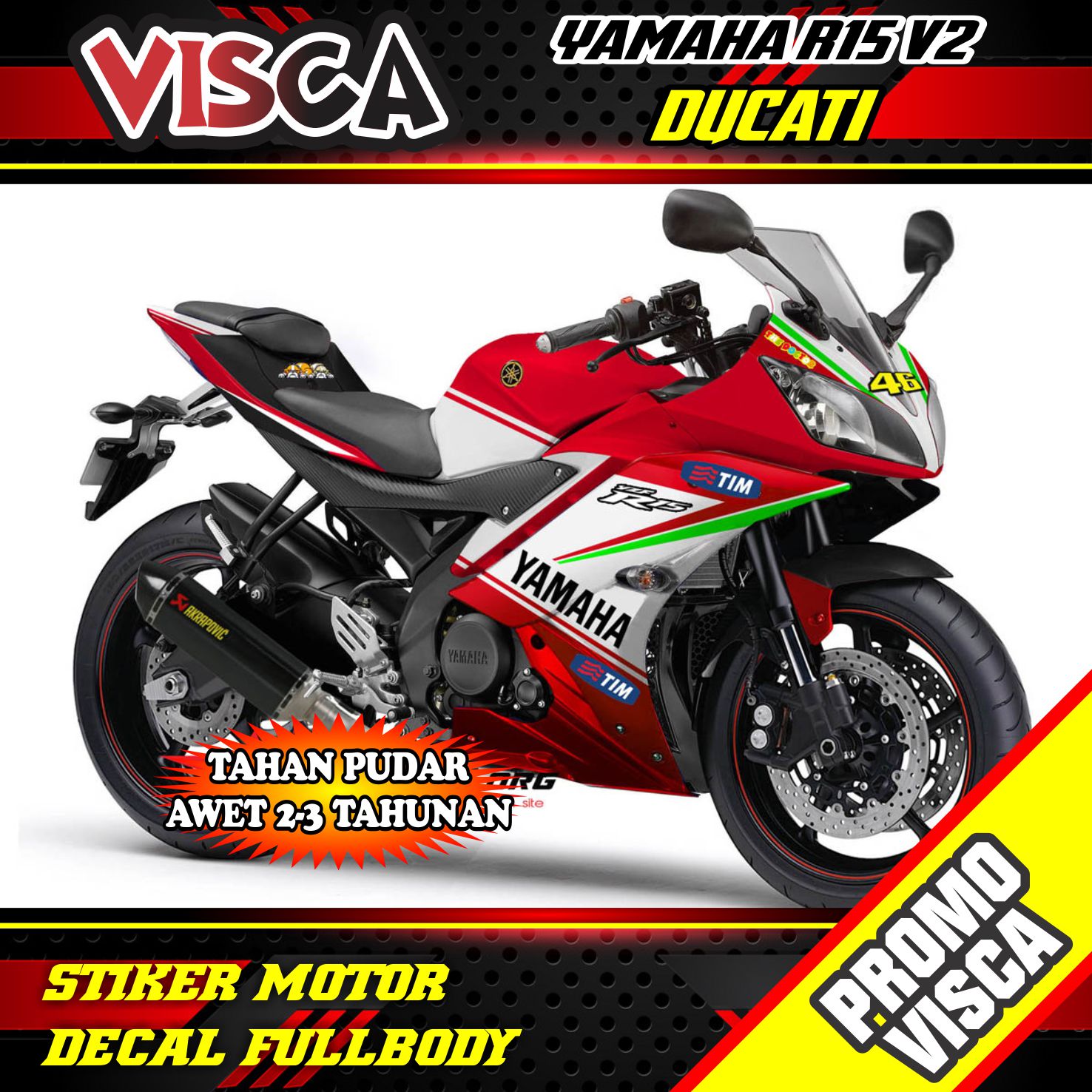 Stiker Motor Decal R15 V2 Fullbody Ducati Lazada Indonesia