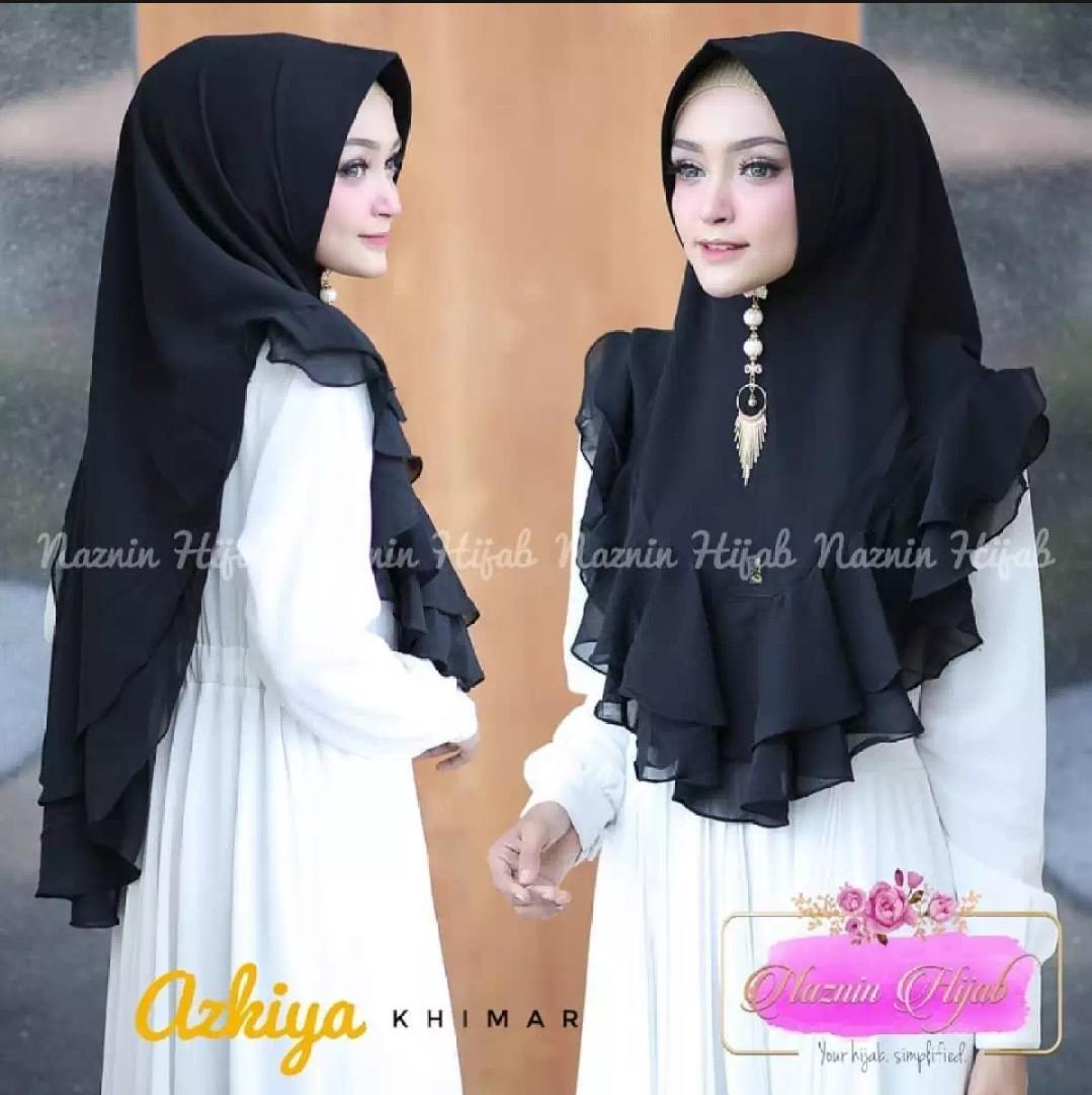 Jilbab Khimar Syari Ceruti Azkiya Khimar Rempel