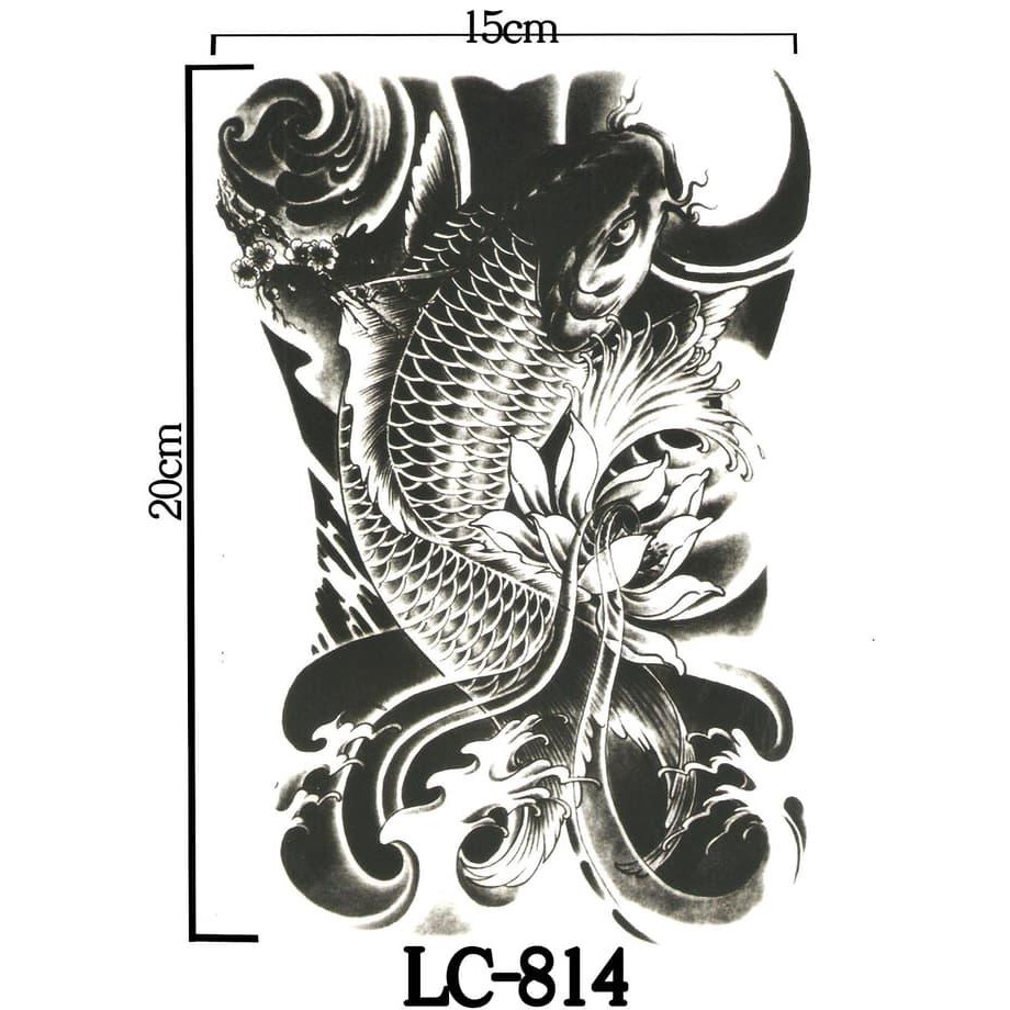 Bayar Di Tempat Tato Sementara Lc814 Tato Temporer Temporary Tatoo Sticker Palsu Ikan Koi Keberuntungan Tatto Sticker Chinese Waterproof Temporary Body Lazada Indonesia