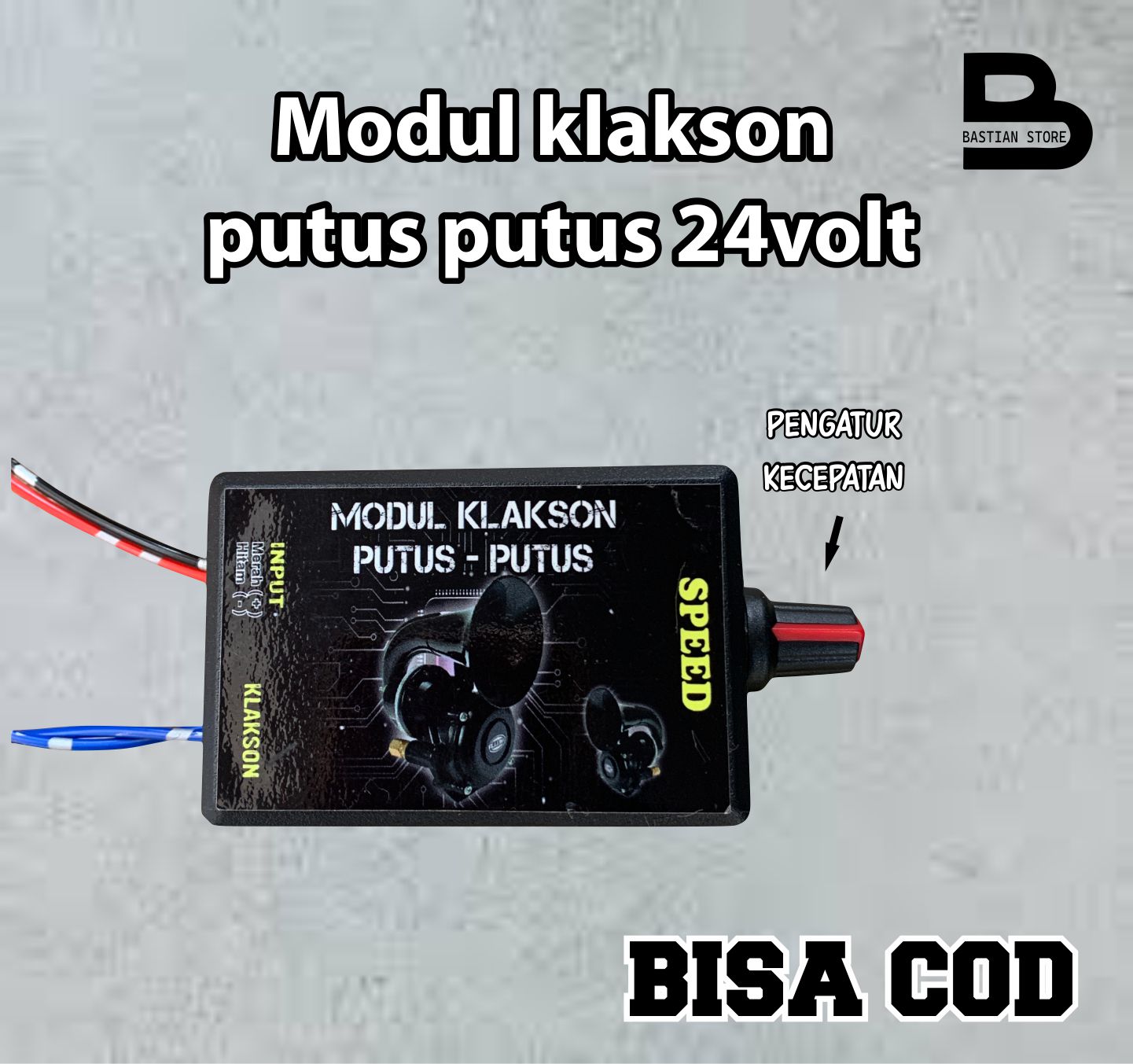 Modul klakson bunyi putus putus 24volt sudah pakai potensio pengatur