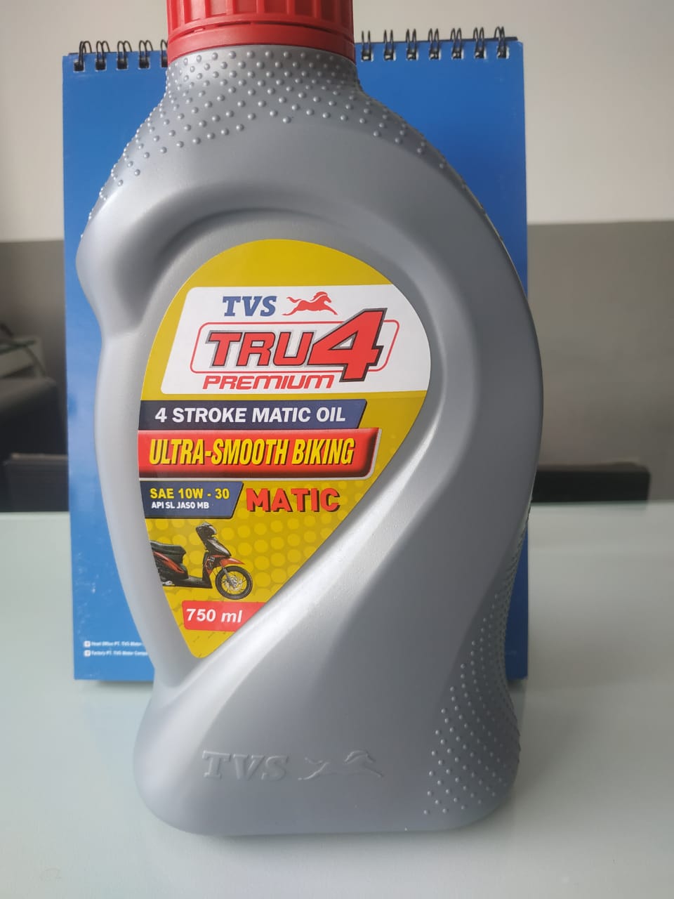 TVS Tru4 4T Engine Oil 750 ML & Tru4 Wheel Gear Box Oil Oli Mesin TVS