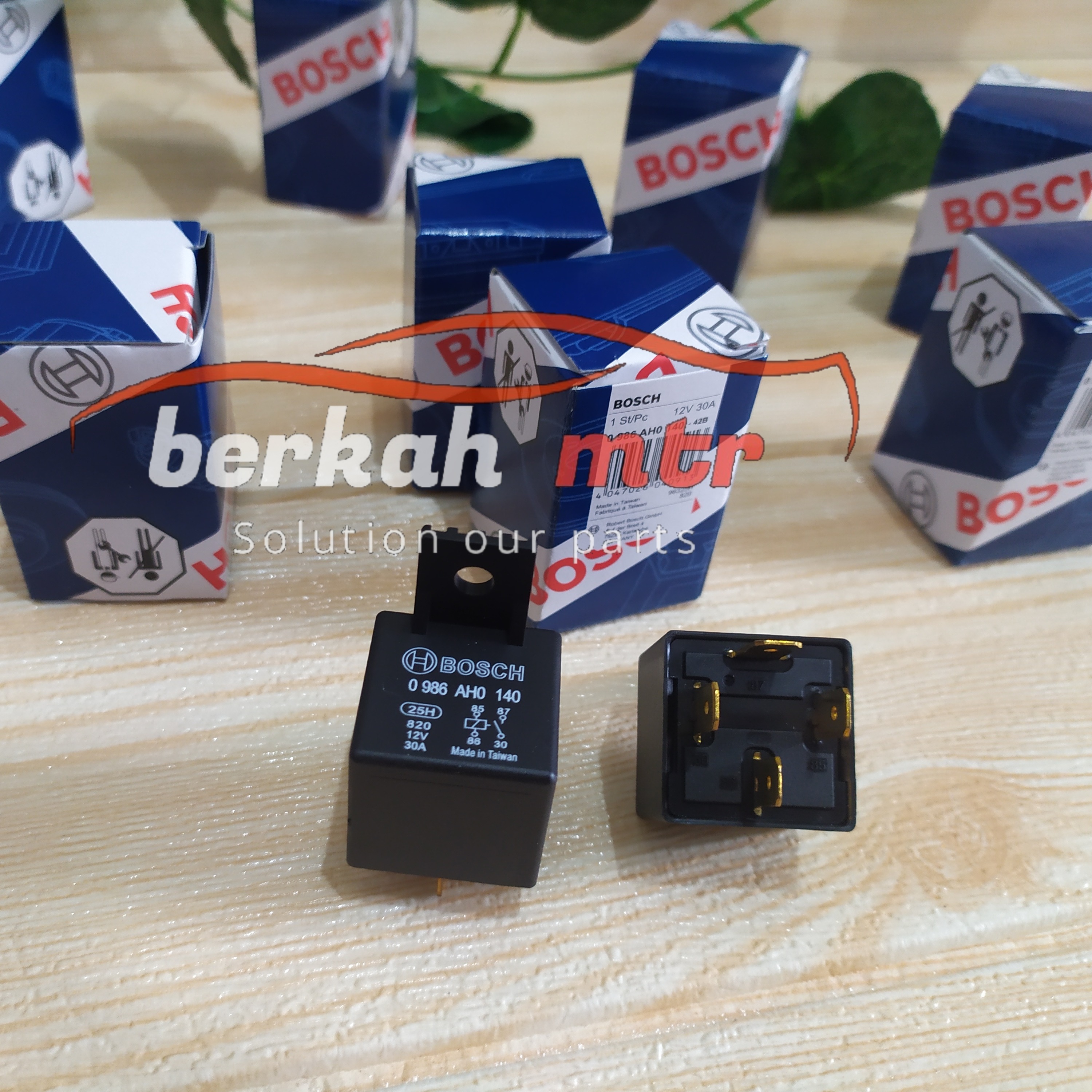 RELAY BOSCH 12V 30A KAKI 4 RELAY KLAKSON & LAMPU RELAY BOSCH 12V 30A
