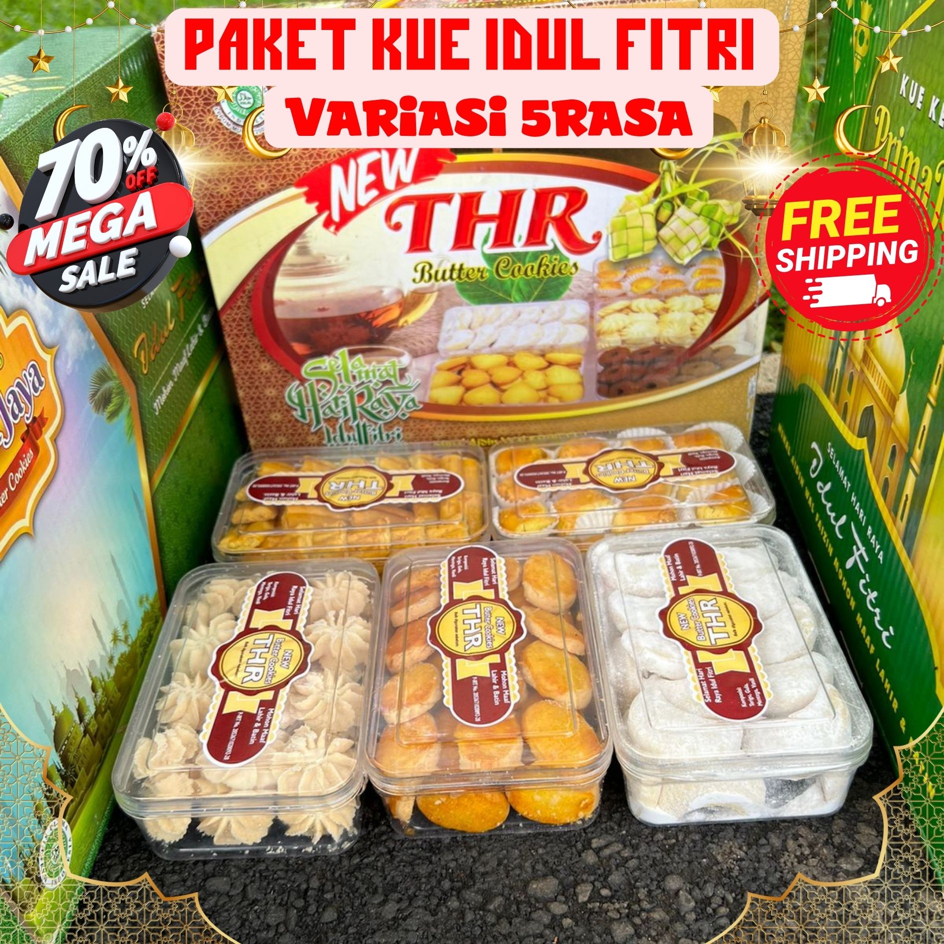 KUE LEBARAN THR KUE PAKET KUE KERING LEBARAN BINGKISAN HAMPERS LEBARAN