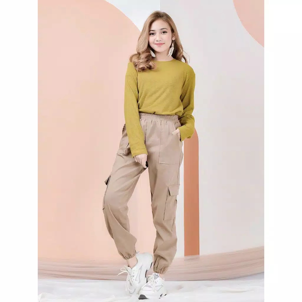 Jual Cargo Pants Women Green Terbaru 