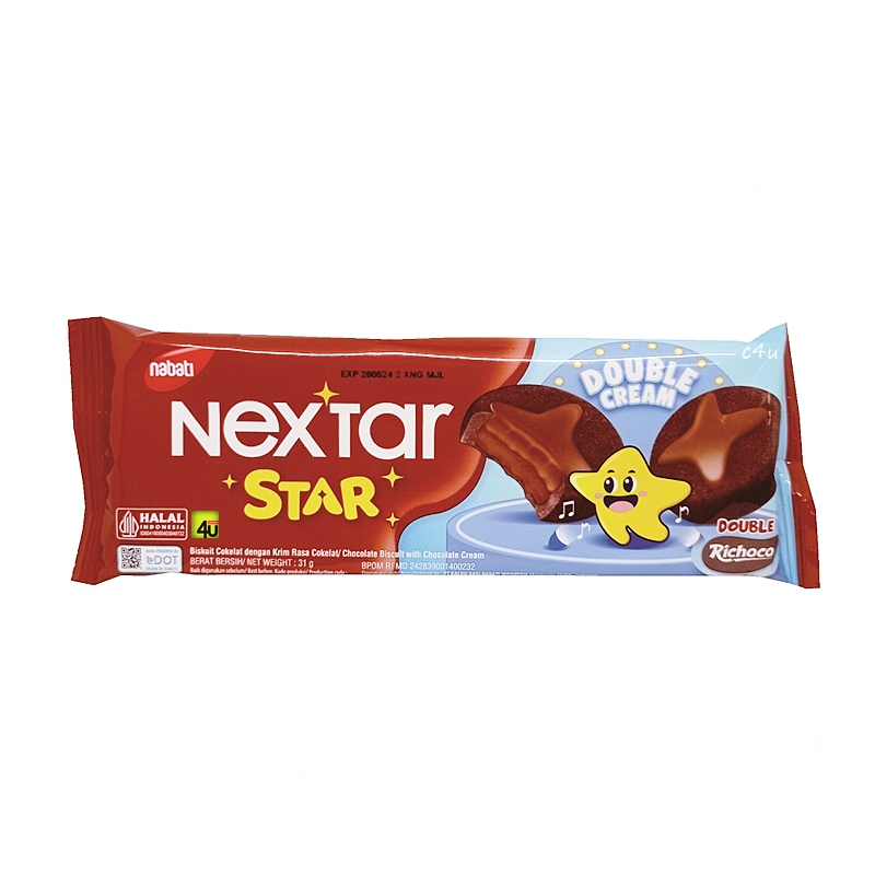 Nabati Nextar STAR - Double Cream Chocolate Biscuit - 1 SACHET | Lazada ...