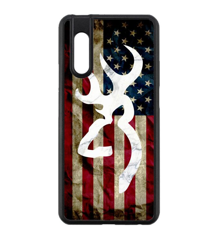 Casing Hardcase Vivo V15 Pro Browning Deer Real Tree Camo USA Flag E1710