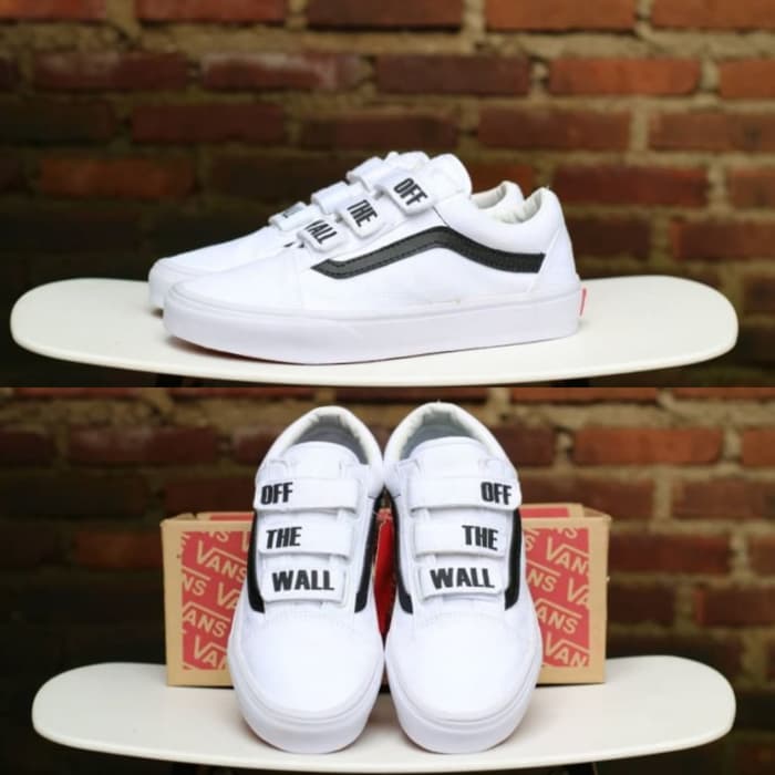 vans off the wall velcro white