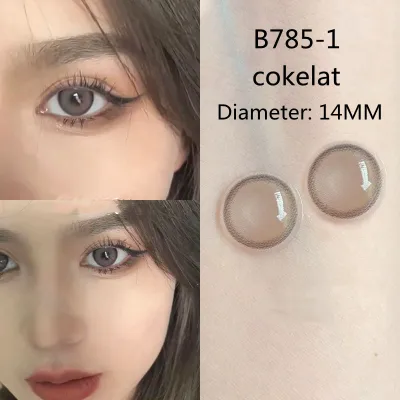 (COD)1 pasang lensa kontak berwarna diameter 14.5MM kadar air 38%soplen murahsoplen mata