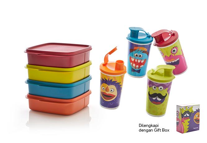 tupperware lolly tup + buba tumbler -bawa bekal 1 set