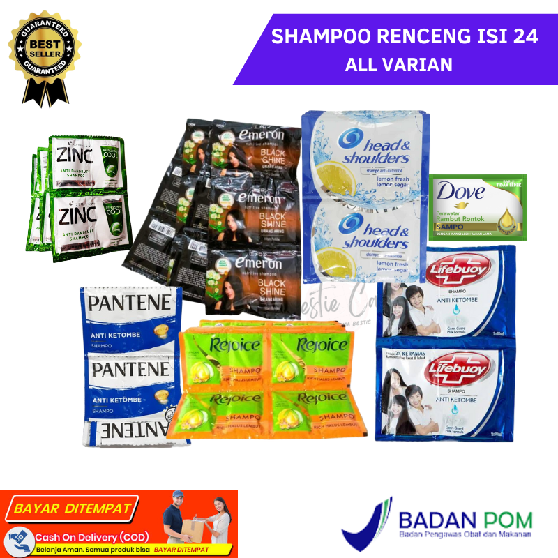 Shampoo Rencengan Sachet Isi 24 Pcs - All Varian Zinc - Lifebuoy Shampo