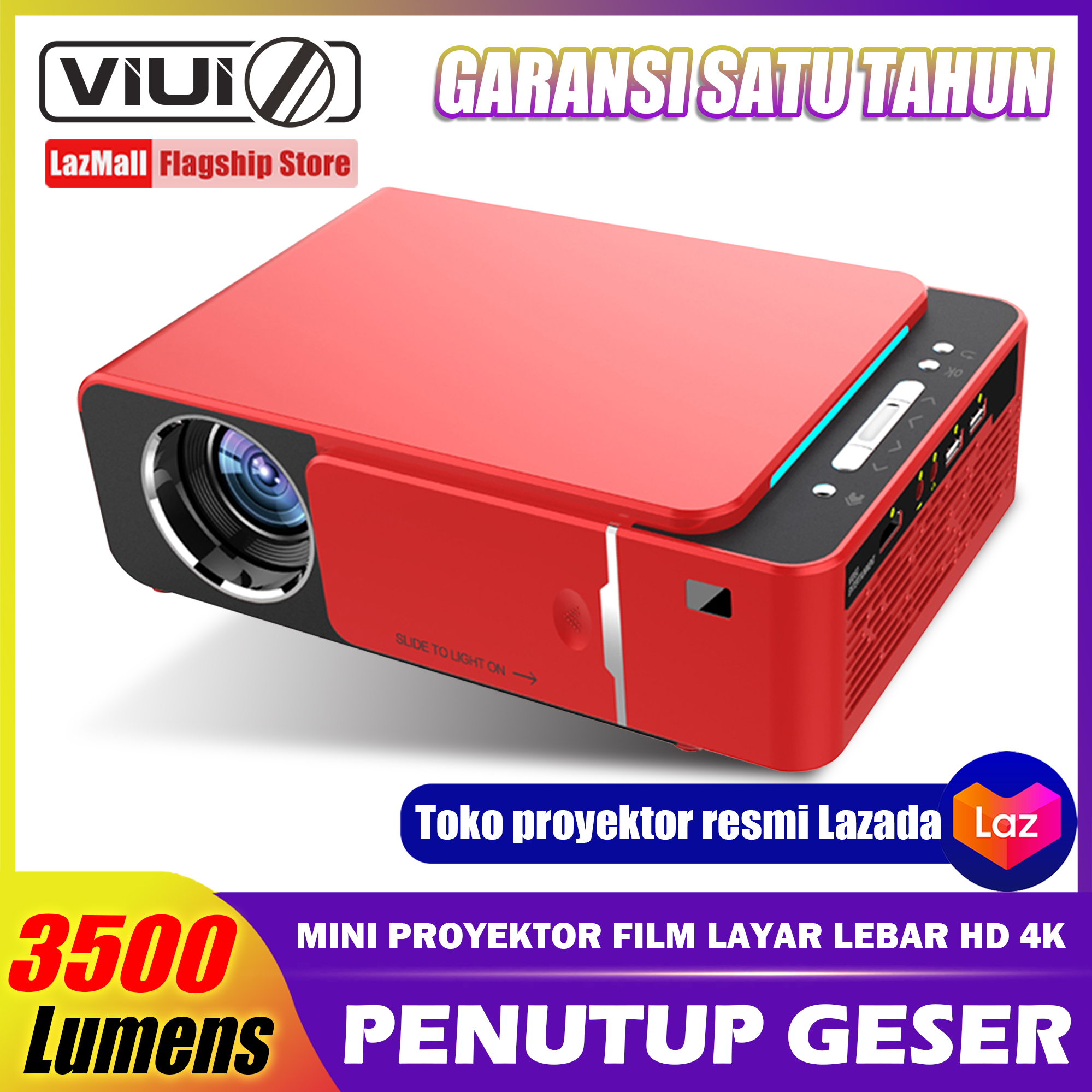 Viuio Y6 4k Proyektor Infocus 3500lumens Wifi Android Layar Cermin Proyektor Film Layar Lebar Portabel Proyektor Mini 1080p Proyektor Tv Murah Proyektor Untuk Hp Laptop Lazada Indonesia