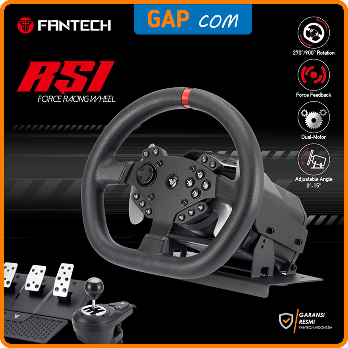 Fantech RS1 Racing Steering Wheel Simulator Gaming Force Feedback