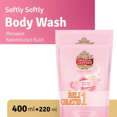 Imperial Leather Body Wash Softly Softly - Sabun Cair 400ml + 200ml