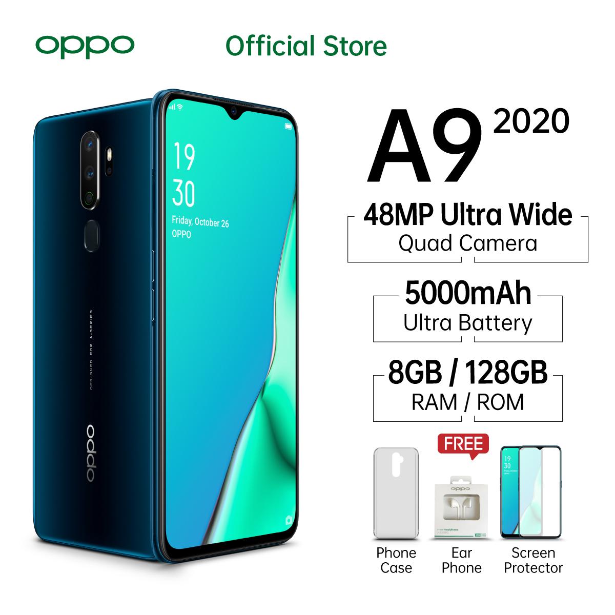 OPPO A9 2020 SMARTPHONE 8GB/128GB ULTRA WIDE QUAD CAMERA, 5000mAh BATTERY, DUAL SPEAKER DOLBY ATMOS (COD, Garansi Resmi, Cicilan 0%, Gratis Ongkir)