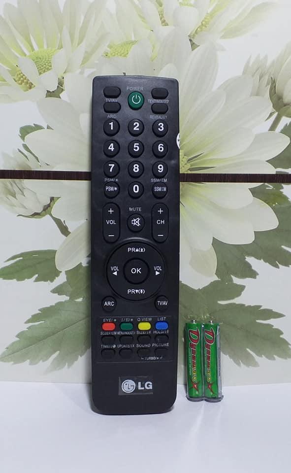 LG Remote Control TV LCD/LED/PLASMA Oval - Free 2 Pcs Baterai AAA - Hitam