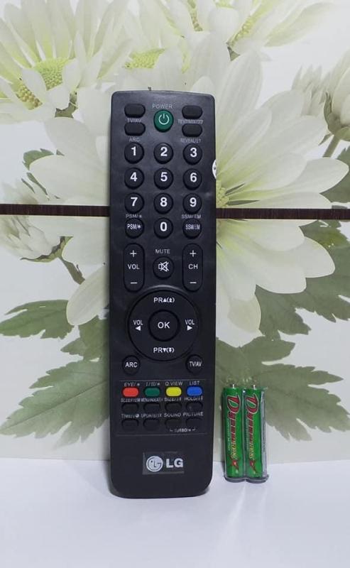 LG Remote Control TV LCD/LED/PLASMA Oval - Free 2 Pcs Baterai AAA - Hitam