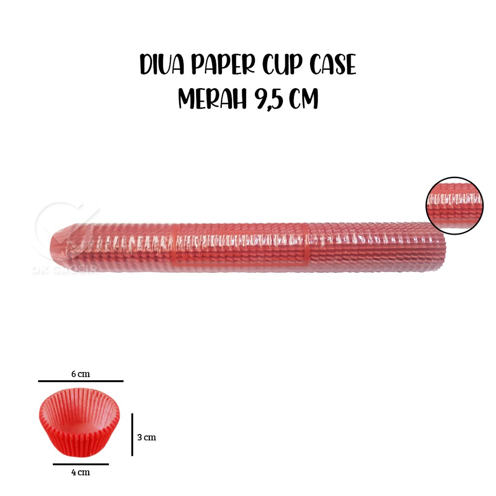 Diva Paper Cup Case WARNA TUNGGAL 9,5 cm [1 Slop isi 1000 Pcs] | Lazada ...
